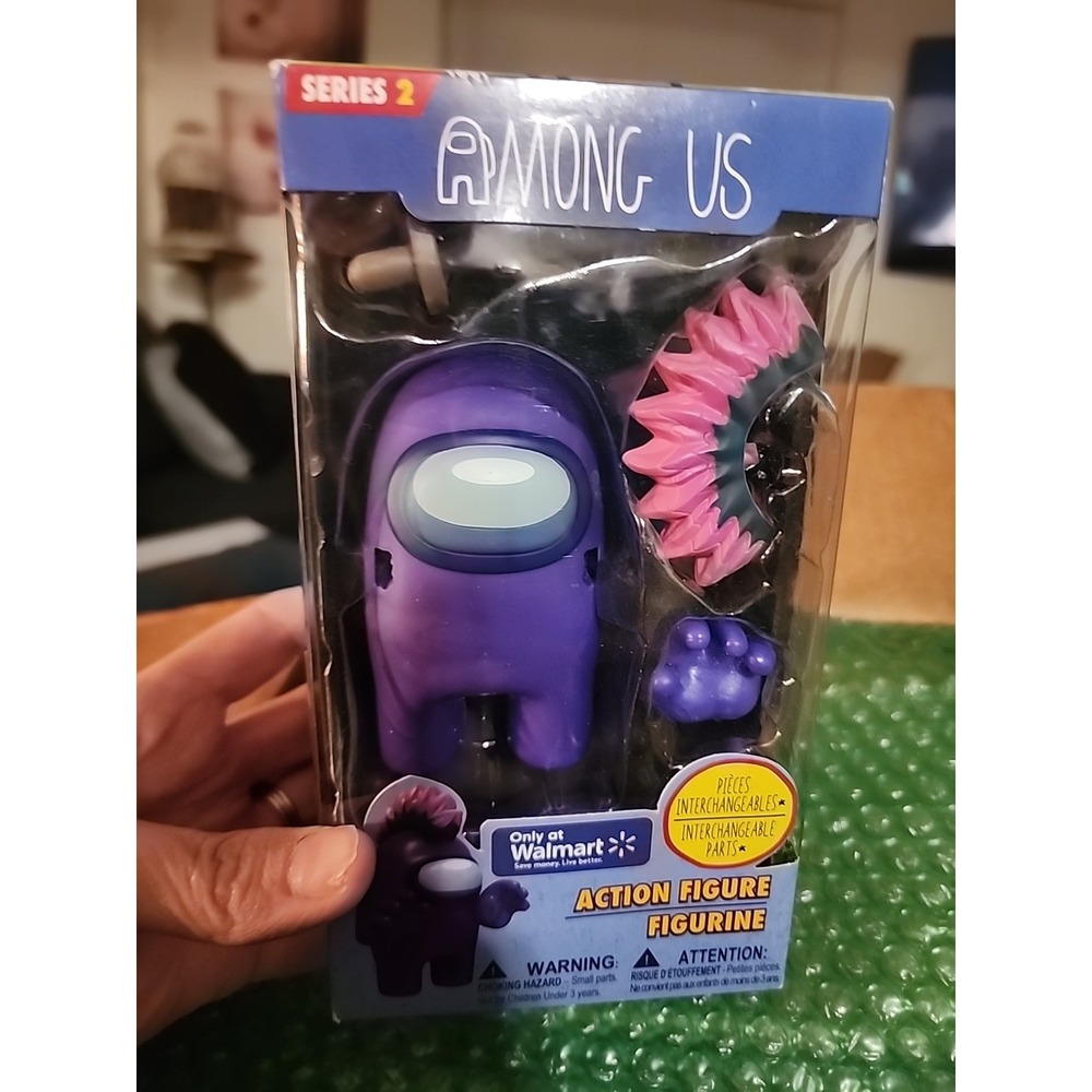Among‎ Us Purple Crewmate Action Figure Series 2, Walmart Exclusive, w/Mohawk